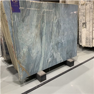 Polished Blue Van Gogh Quartzite Tile Slab Floor & Wall Tile