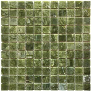 Polished Light Green Marble Mosaic Tiles For Swimming Pool