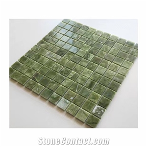 Polished Light Green Marble Mosaic Tiles For Swimming Pool