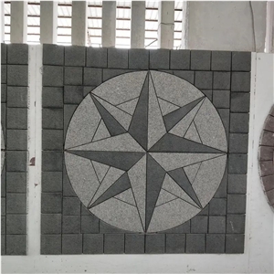 Round Red Pattern Granite Flooring Design