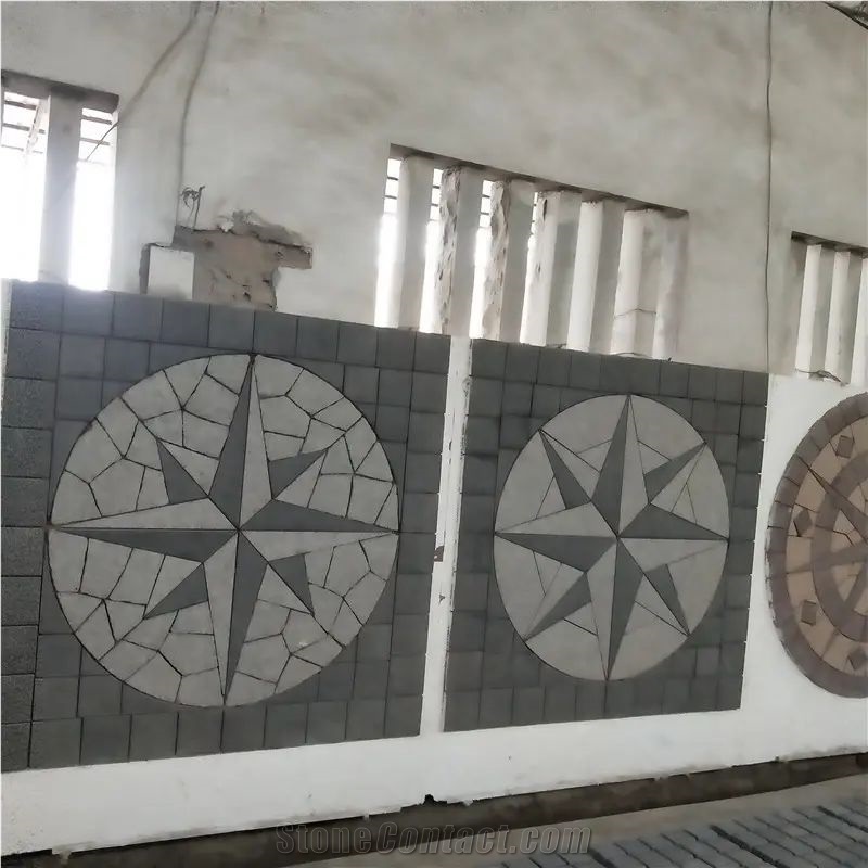 Round Red Pattern Granite Flooring Design