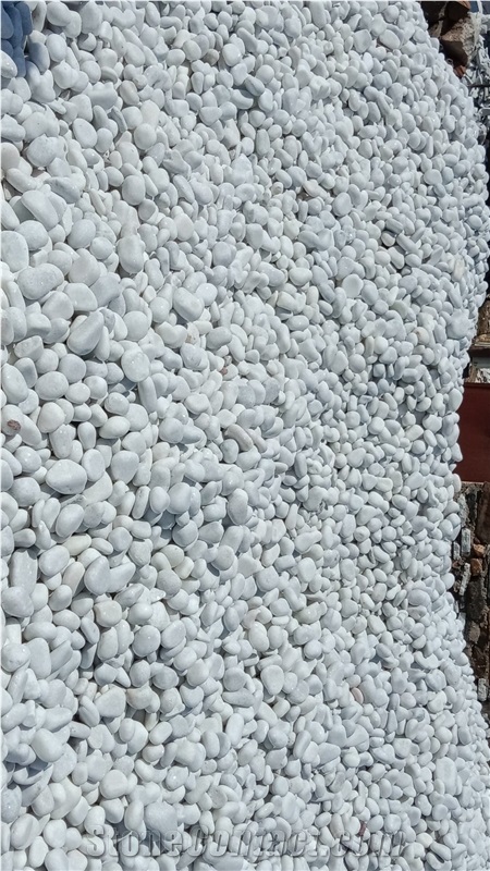 Natural Tumbled Snow White Pebble Stone Factory Price