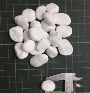Natural Tumbled Snow White Pebble Stone Factory Price