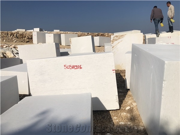 Super White Marble Blocks From Quarry