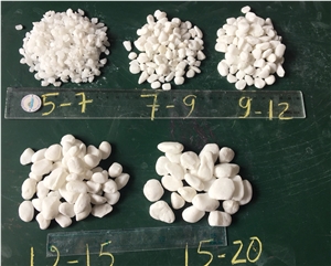 Tumbled White Marble Pebble Stone