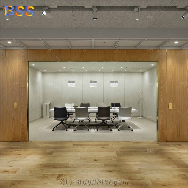 Contemporary Conference Table, Chair 12' Long Aritificial Marble Top
