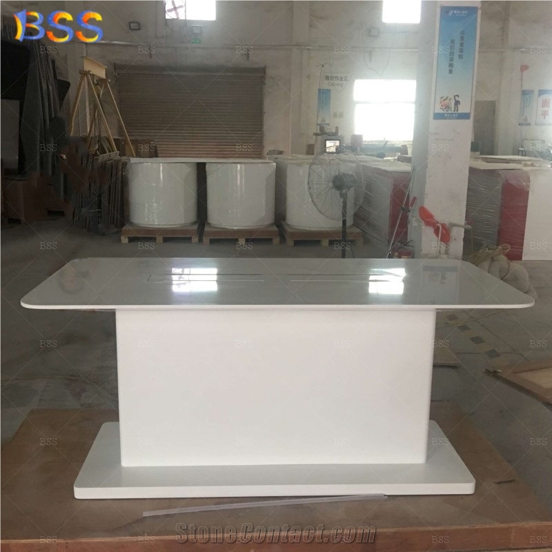 Long Conference Table With Chair White 22 Seater