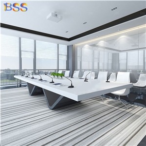 Long Conference Table With Chair White 22 Seater