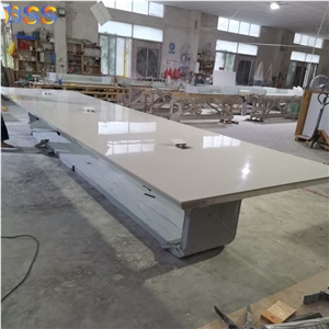 Solid Surface Rectangular Conference Table Custom Size 240'' Hadi Thonet