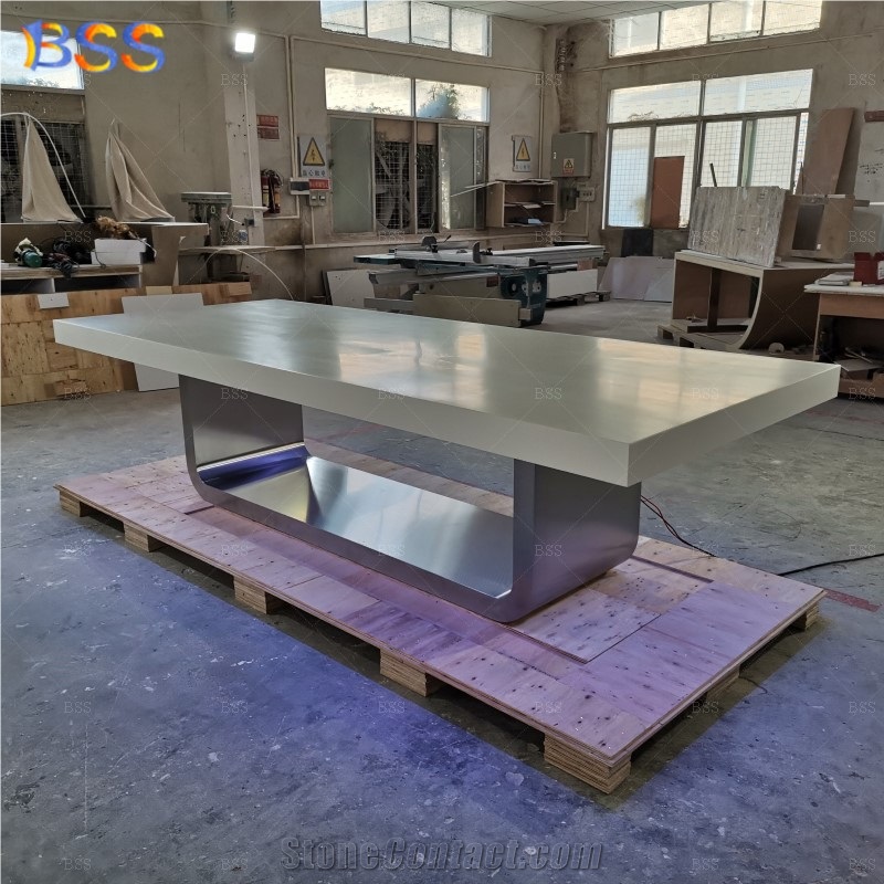 White Conference Table Design Ideas Custom Quartz Furniture