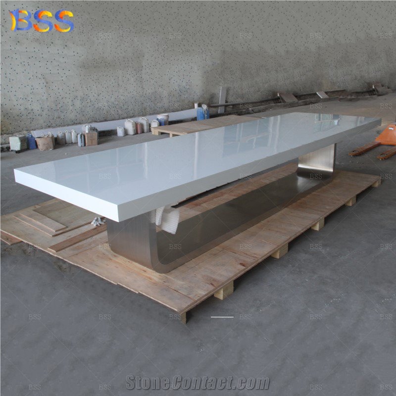 White Conference Table Design Ideas Custom Quartz Furniture