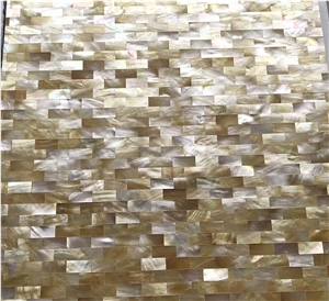 Gold Pearl Shell Mosaic Tile MOP Subway Backsplash Mosaic