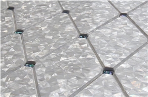 Hexagon MOP Backsplash Mosaic Tile White Pearl Shell Mosaic