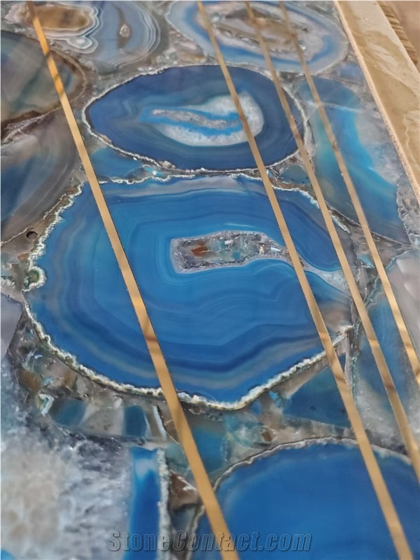 Yellow Agate Semiprecious Stone Panels