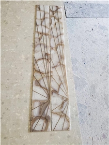 Yellow Agate Semiprecious Stone Panels