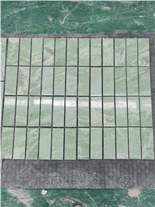 China Green Jade Mosaic Tile Linear Strips Backsplash Mosaic China Green Jade Mosaic Tile Linear Strips Backsplash Mosaic