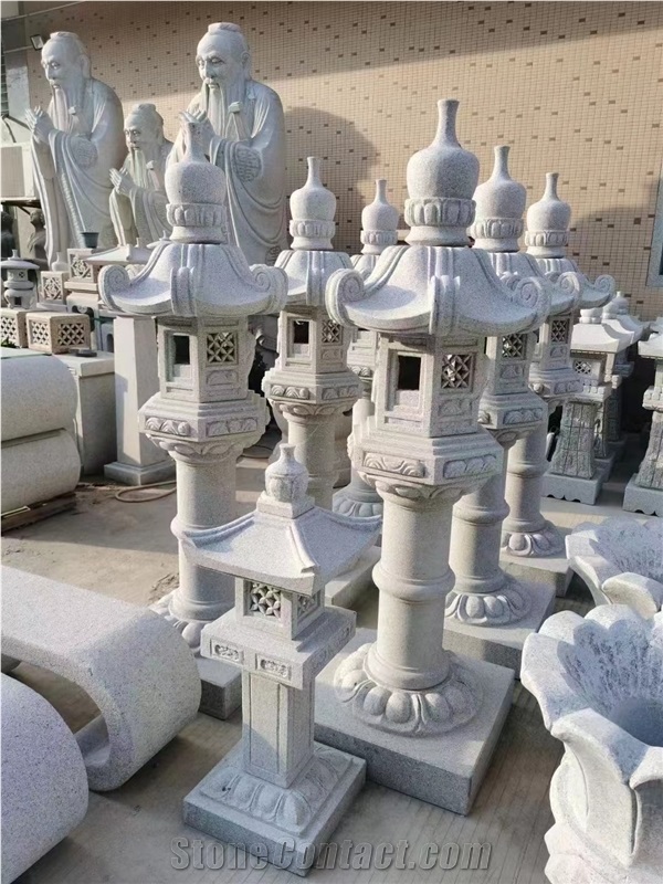 Granite G633 Japanese Lantern Stone Park Lantern For Temple