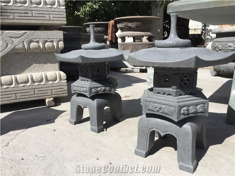 Granite G633 Japanese Lantern Stone Park Lantern For Temple