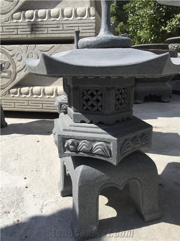 Granite G633 Japanese Lantern Stone Park Lantern For Temple