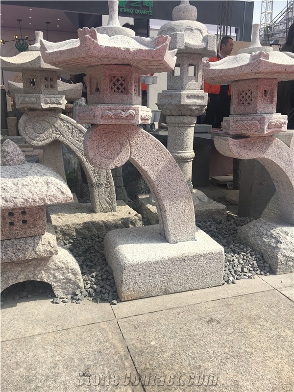 Granite G633 Japanese Lantern Stone Park Lantern For Temple