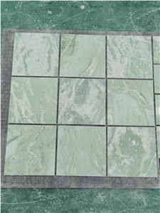 Green Marble Kitchen Mosaic Ming Green Hexagon Backsplash