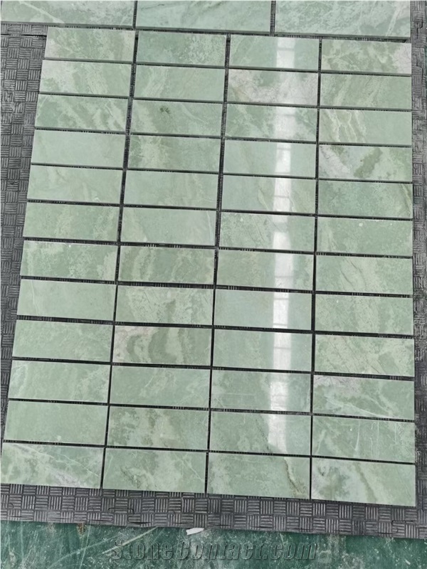 Green Marble Mosaic Tiles China Green Fan Shape Backsplash Mosaic Tiles