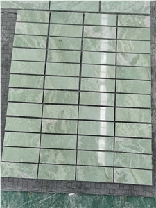 Green Marble Mosaic Tiles China Green Fan Shape Backsplash Mosaic Tiles