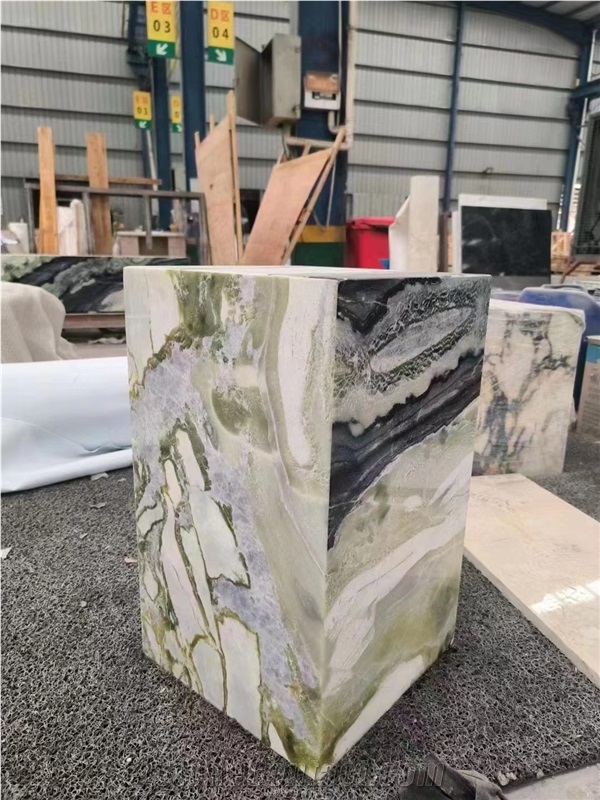 Luxury Green Marble Coffee Table Stone Dedalus Art Furniture