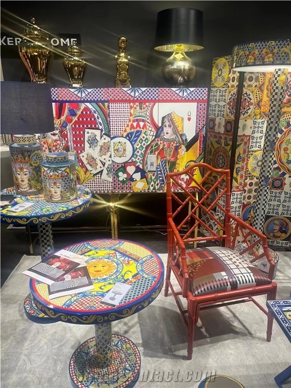 Marble Mosaic Inlaid Table Stone Mosaic Home Coffee Tables