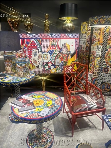 Marble Mosaic Inlaid Table Stone Mosaic Home Coffee Tables