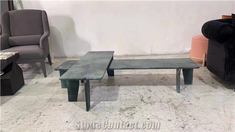 Stone Design Furniture Marble Serpentino Giada Coffee Table