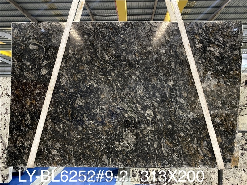 New Arrival Polished Diamant Platine Quartzite Slab