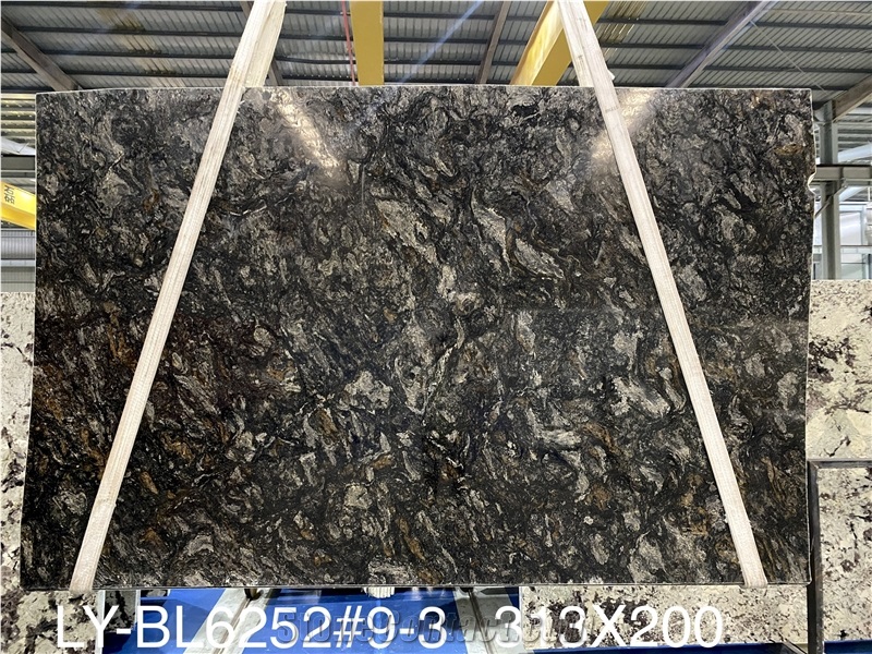 New Arrival Polished Diamant Platine Quartzite Slab