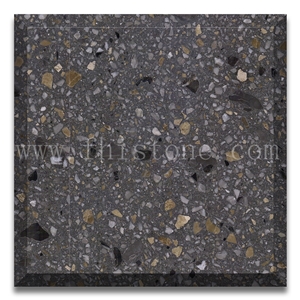 Antic Brown Terrazzo  Precast Terrazzo Slab Cement Terrazzo