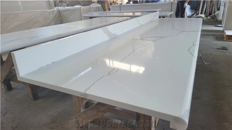 Calacatta White Quartz Top  Statuary White Quartz Vanity Top