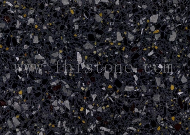 Nero Terrazzo Black Precast Terrazzo Cement