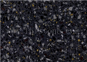 Nero Terrazzo Black Precast Terrazzo Cement