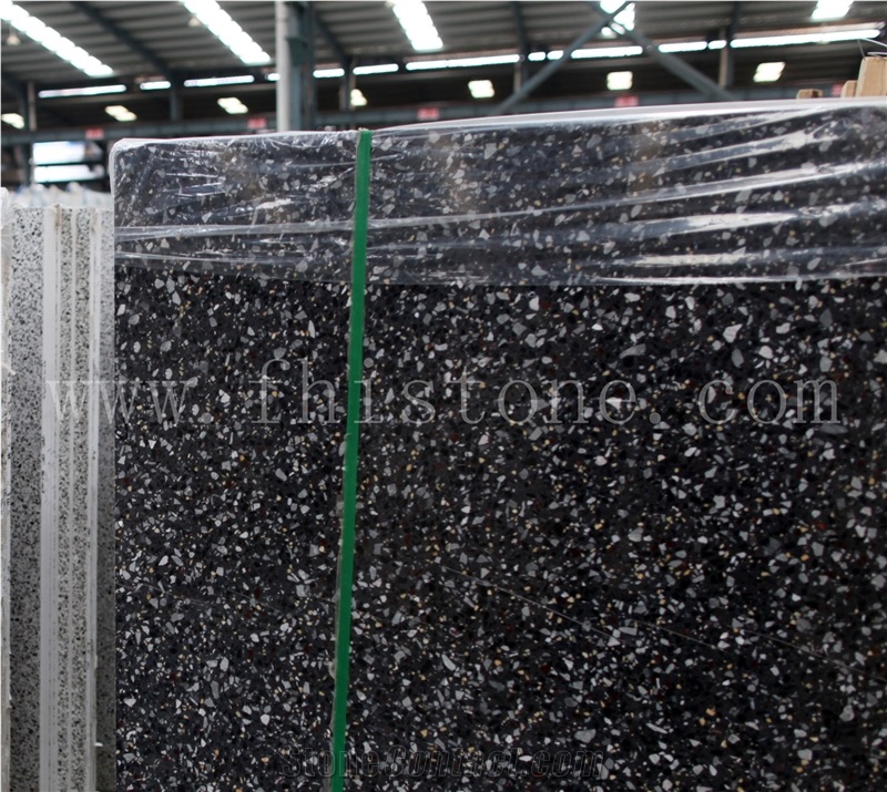 Nero Terrazzo Black Precast Terrazzo Cement