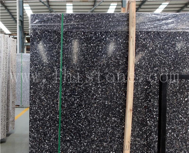 Nero Terrazzo Black Precast Terrazzo Cement