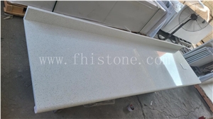 Sparkle White Quartz Top Galaxy White Quartz Countertop Top