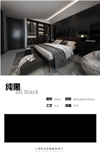 Artificial Stone Pure Black Sintered Stone Slabs