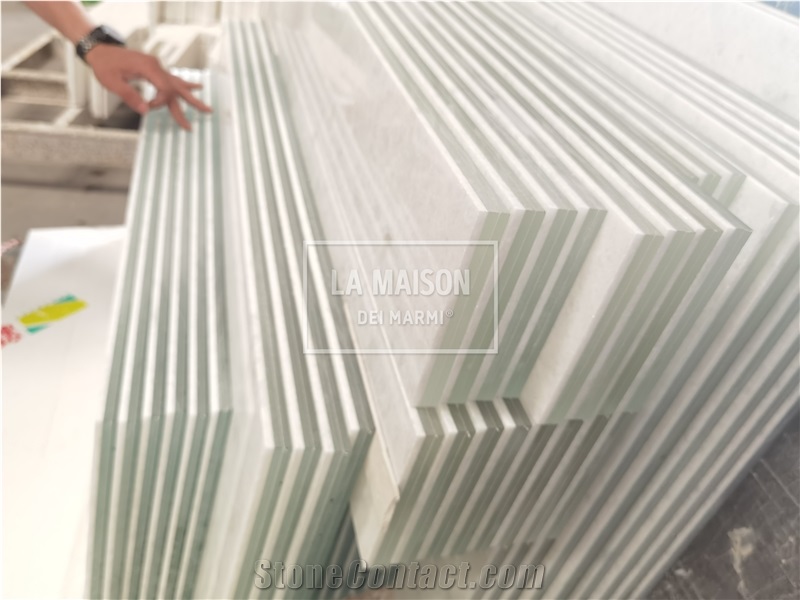 Crystal Onyx White Composite Laminated Glass Panels
