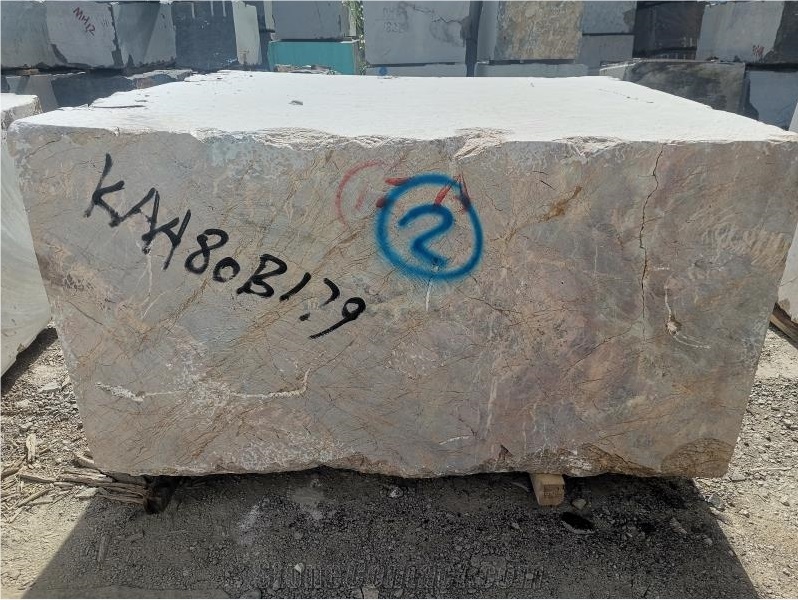China Van Gogh Emperor Red Yellow Marble Rough Blocks