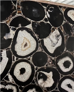 BLACK AGATE SEMIPRECIOUS BIG SLAB,LUXURY AND TRANSLUCENT