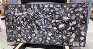 BLACK AGATE SEMIPRECIOUS BIG SLAB,LUXURY AND TRANSLUCENT