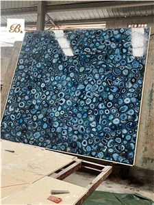BLUE AGATE SEMIPRECIOUS SLAB- LUXURY AND SPECIAL