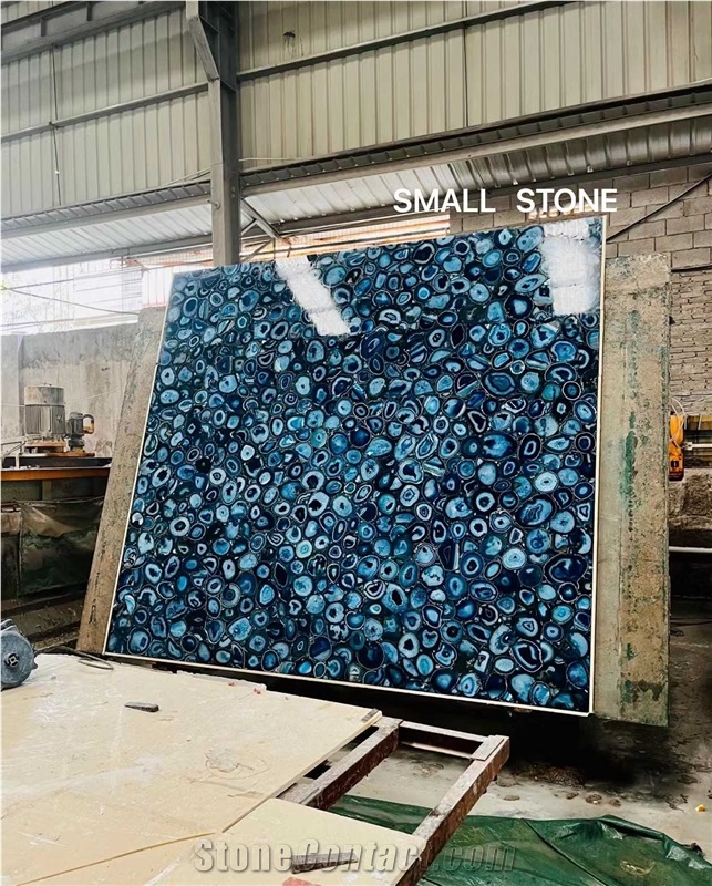 BLUE AGATE SEMIPRECIOUS SLAB- LUXURY AND SPECIAL