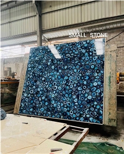 BLUE AGATE SEMIPRECIOUS SLAB- LUXURY AND SPECIAL