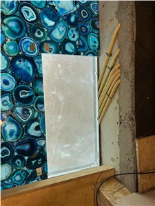 BLUE AGATE SEMIPRECIOUS SLAB- LUXURY AND SPECIAL