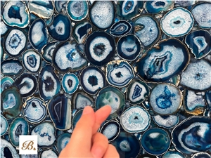 Blue Agate Semiprecious Stone Large Slabs (2500Mm×2500Mm)